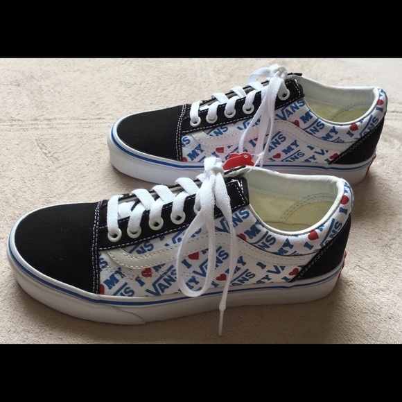 Vans I Love heart My Vans Old Skool Size 6.5 Women - Picture 4 of 10